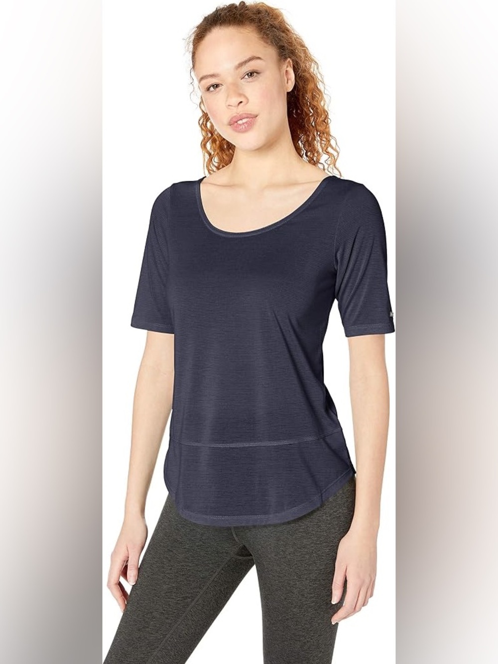 Columbia Sportswear Active Top XL Blue Ribbed Criss Cross Back Shirt